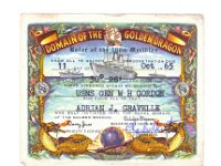 3.  Certificate for crossing the International Date Line